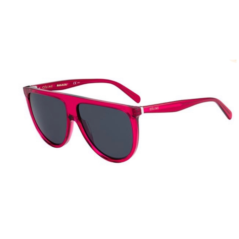 CELINE® AUTHENTIC MAGENTA ACETATE GLASSES NWT! CELINE CASE/CLOTH INCLUDED 💕 - Picture 2 of 12